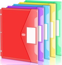 5 Pack Super Heavyweight Poly Binder Pocket Binder, Binder Pocket