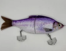 TYG Shad Glide bait swimbait custom 5.5 inch Purple Haze Shad NEW