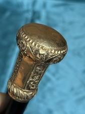 Vintage Antique 19C RFS Co Gold Filled Top Fancy Walking Stick Cane 1887