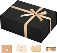 Gift Box 13.5''X10''X4'' Large Black Gifts Boxes with Magnetic Lids Luxury Gift 