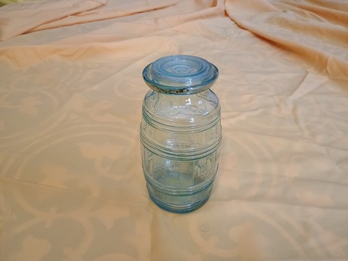 Cohansey Glas Mfg Co. Wachsversiegelung in Fassform Antik Obstglas