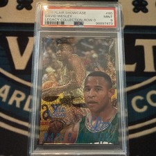 1996 FLAIR SHOWCASE LEGACY COLLECTION ROW 0 #80 DAVID WESLEY 95/150 PSA 9