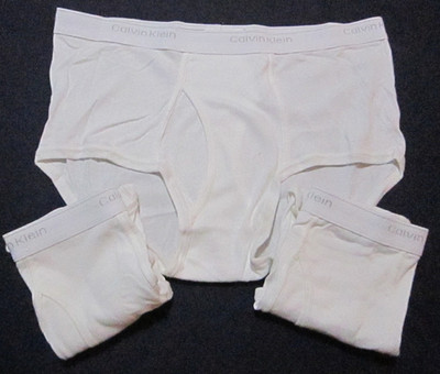 Calvin Klein, 3 Pack, Classic, 100% Cotton, Men's, Underwear, Briefs, White, 38
