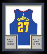 Framed Jamal Murray Denver Nuggets Signed Jordan Blue Statement Authentic Jersey