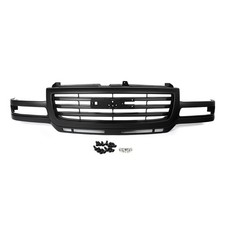 Front Upper Grille Assembly Matte Black For 2003-2007 Gmc Sierra 2500 3500 Hd