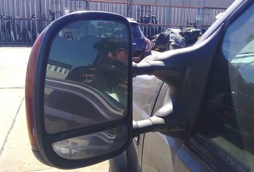 02 03 2004 05-07 Ford F250SD Passenger RH Side View Mirror in Black w/ Dual Arms