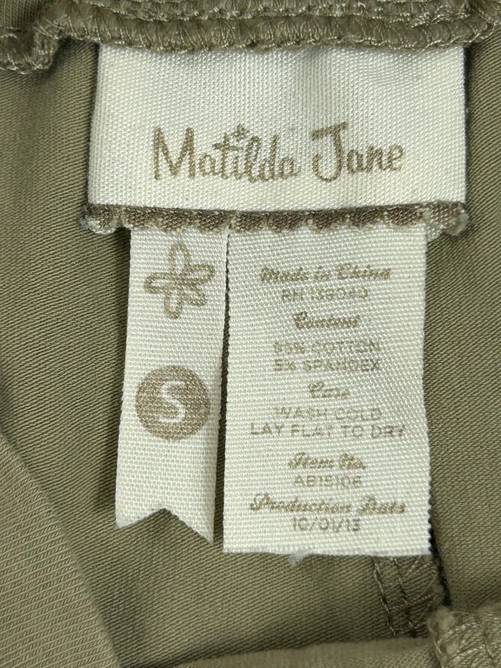 Matilda Jane Ruffle Flare Pants Girls Size Small Green Cotton Blend Boho Style - Image 3 of 4