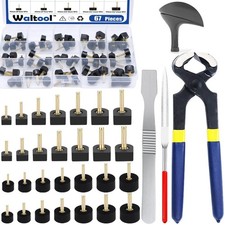 67Pcs Black U-Shape and Round High Heel Tips and Shoe Repair Tools for Women,...