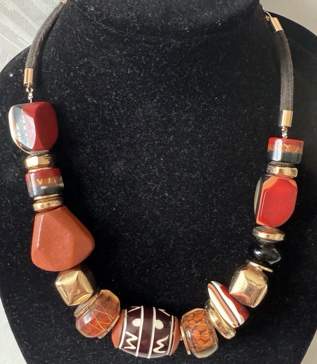 Chico’s Chunky Statement Fall Colors Multicolor B… - image 1