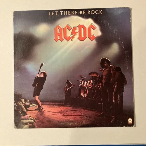 AC/DC 'Let There Be Rock' 12" LP Vinyl Record (ATCO 1977) VG+ First Press