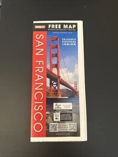 SAN FRANCISCO California Tourist Map & Brochure Dining Sightseeing Golden Gate