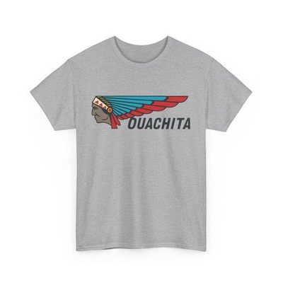 Ouachita Vtg Boat Canoe Fishing Marine Native Indian Chief Logo Graphic T-Shirt