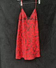 VTG Studio Donatella Silky Satin lace Mini slip dress  Babydoll Chemise Size M