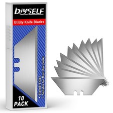 10 Pack Utility Knife Blades, Box Cutter Blades, Utility Blades, Sk5 Steel Bl...