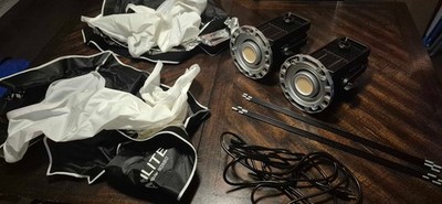 x2 Nanlite FS-150B Bi-Color AC LED Monolights and Softboxes w/ Bowens Mount