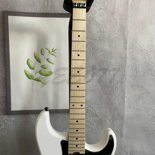 Factory ST Electric Guitar Floyd Rose Bridge Maple Neck White Basswood Body - Picture 3 of 9