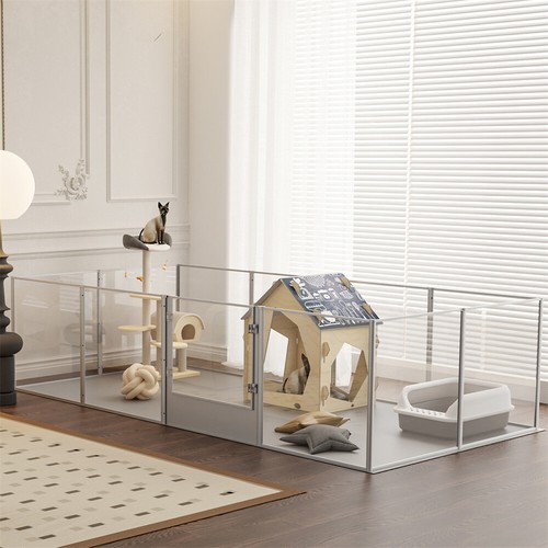 Clear Whelping Box Heavy Duty Large Dog Puppy Pen Birthing Supplies Playpen Cage - Picture 1 of 21