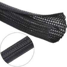 10ft Geflochten Draht Wrap Kordel Schutz Nylon Arm Aufbewahrung Rohr Kabel Split