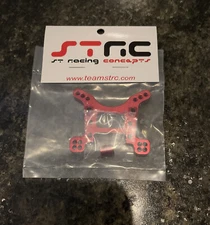 axial yeti fromt shock tower strc red aluminum 