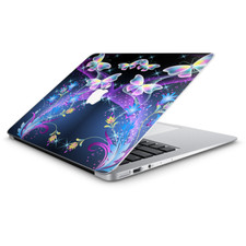 Skin Decal Wrap for Macbook Air 13 Inch 13" - glowing butterflies in flight