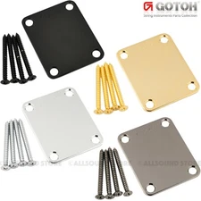GOTOH NBS-3 SERIAL NUMBER Neck Plate fits Fender Guitar/Bass, 4 Bolt w/ SCREWS