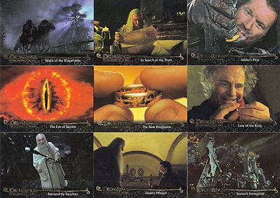 Lord of the Rings Fellowship of the Ring Update 2002 Base Card Set of 72 Movie