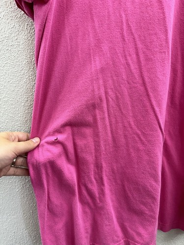 Erika Taylor Intimates Womens Nightgown Size Large Pink Short Sleeve Pocket - Picture 8 of 12