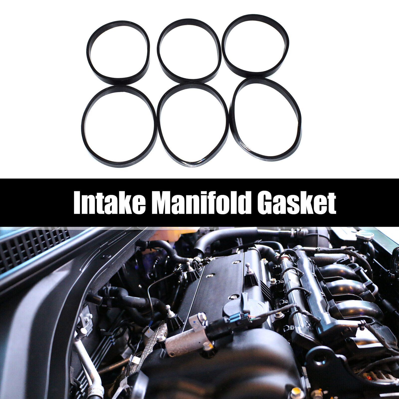 For BMW N51 N52 N52N N54 N55 Intake Manifold Gasket Set of 6