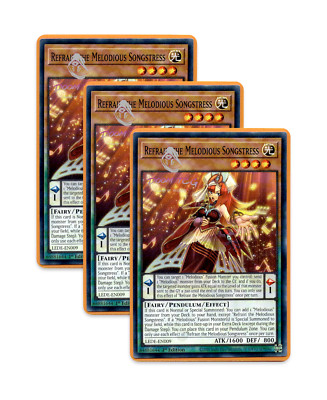 Yugioh! Refrain the Melodious Songstress LEDE-EN009 (C) 1st Ed 3x