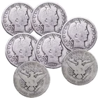 (1 PC. LOT) BARBER HALF DOLLAR AVERAGE CIRC.  SILVER COIN From  1892 - 1915