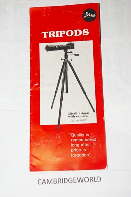 LEICA LEITZ TILTALL  BROCHURE  for TRIPOD HOLDER  ORIGINAL LEITZ PRINTING