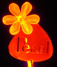 RARE AEROLUX ADVERTISING GLOWLAMP FOR "PEARL GUITAR PICKS".  WORKING PERFECTLY!