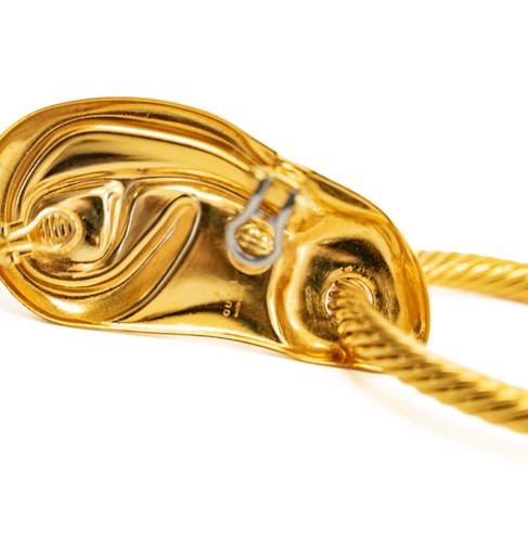 GUCCI ALESSANDRO MICHELE Runway Surreal Gold Hoop Solo Ear Clip On Cuff Earring - Picture 3 of 6