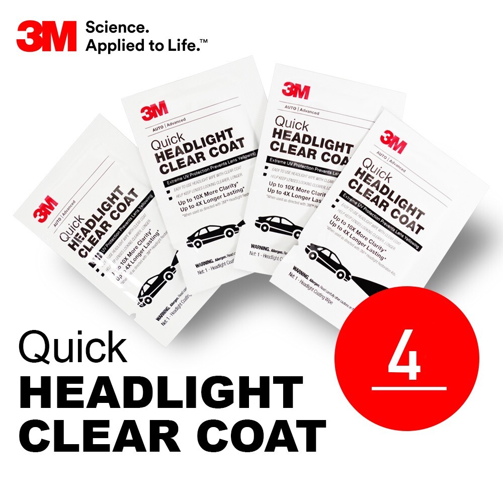3M Quick Headlight Clear Coat 4x wipe lot