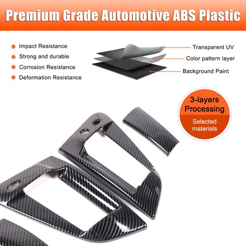 ABS Carbon Fiber Exterior Door Bowl Handle Trim Cover For Nissan 370Z 2009-2020 - Picture 4 of 10