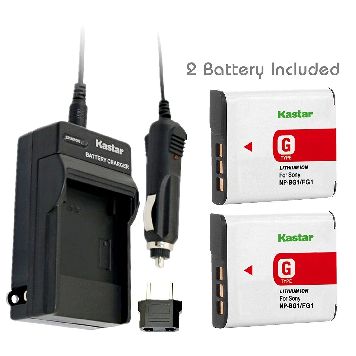 NP-BG1/FG1 Battery& Charger for Sony CyberShot DSC-W150 DSC-W200 DSC-W30 DSC-W35