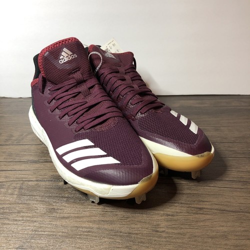 Metal Baseball Cleats MAROON | WHITE 