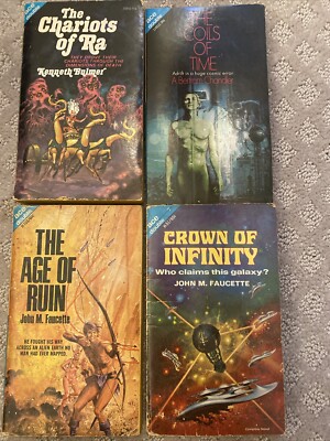 Lot of 4 Ace Doubles Science Fiction paperbacks