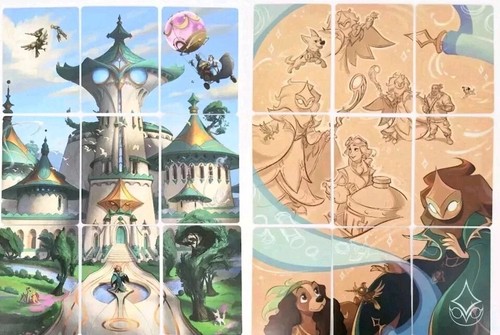 Disney Lorcana ARCHAZIA'S ISLAND Art Cards Complete 1-20 Card Puzzle