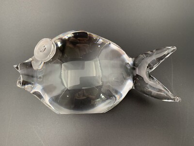 Vintage MCM 1960's STEUBEN Crystal Glass Puffer Fish - George