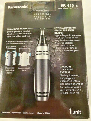 Panasonic Nose Hair Trimmer and Ear Hair Trimmer ER430K, Vacuum