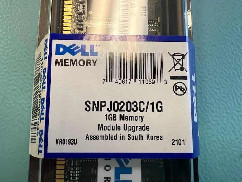 LOTE DE 10 Dell SNPJ0203C/1G 1GB Módulo de Memoria/AM Actualización DDR 400MHZ PC3200 Foto 2 de 4
