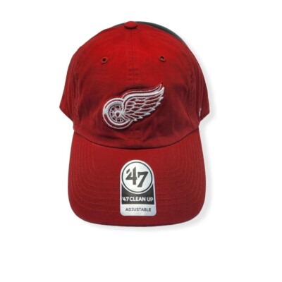 '47 Detroit Red Wings Clean Up Red Adjustable Strap Hat Dad Cap