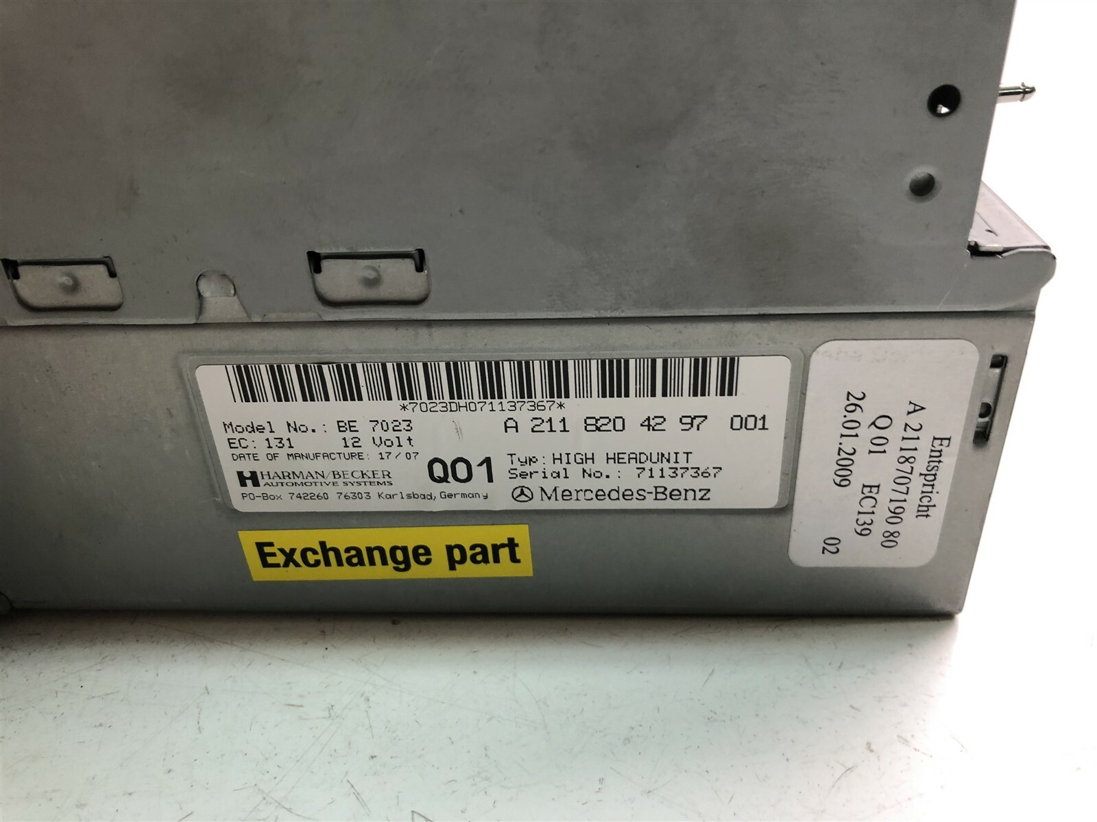 K3263 MERCEDES BENZ CD RADIO CONTROL A2118204297 | eBay 