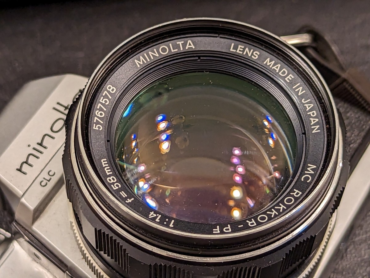 Minolta SRT-101 35mm SLR Film Camera with 58mm F1.4 MC Rokkor PF