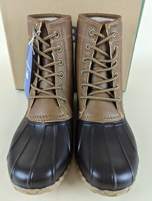 JBU Duck Boots Mens 8 M Maine Waterproof Tan Faux Fur Lined Lace Up Shoes NWB JBU Duck Boots Mens 9 M Maine Waterproof | Mercari main image 4