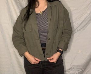 long green utility jacket