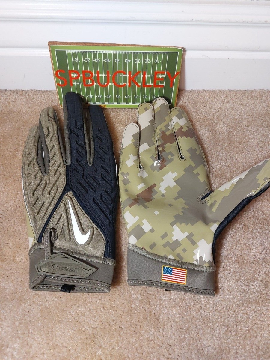 NIKE SUPERBAD 6.0 ADULT 3XL PADDED FOOTBALL GLOVES, NFL STS SALUTE