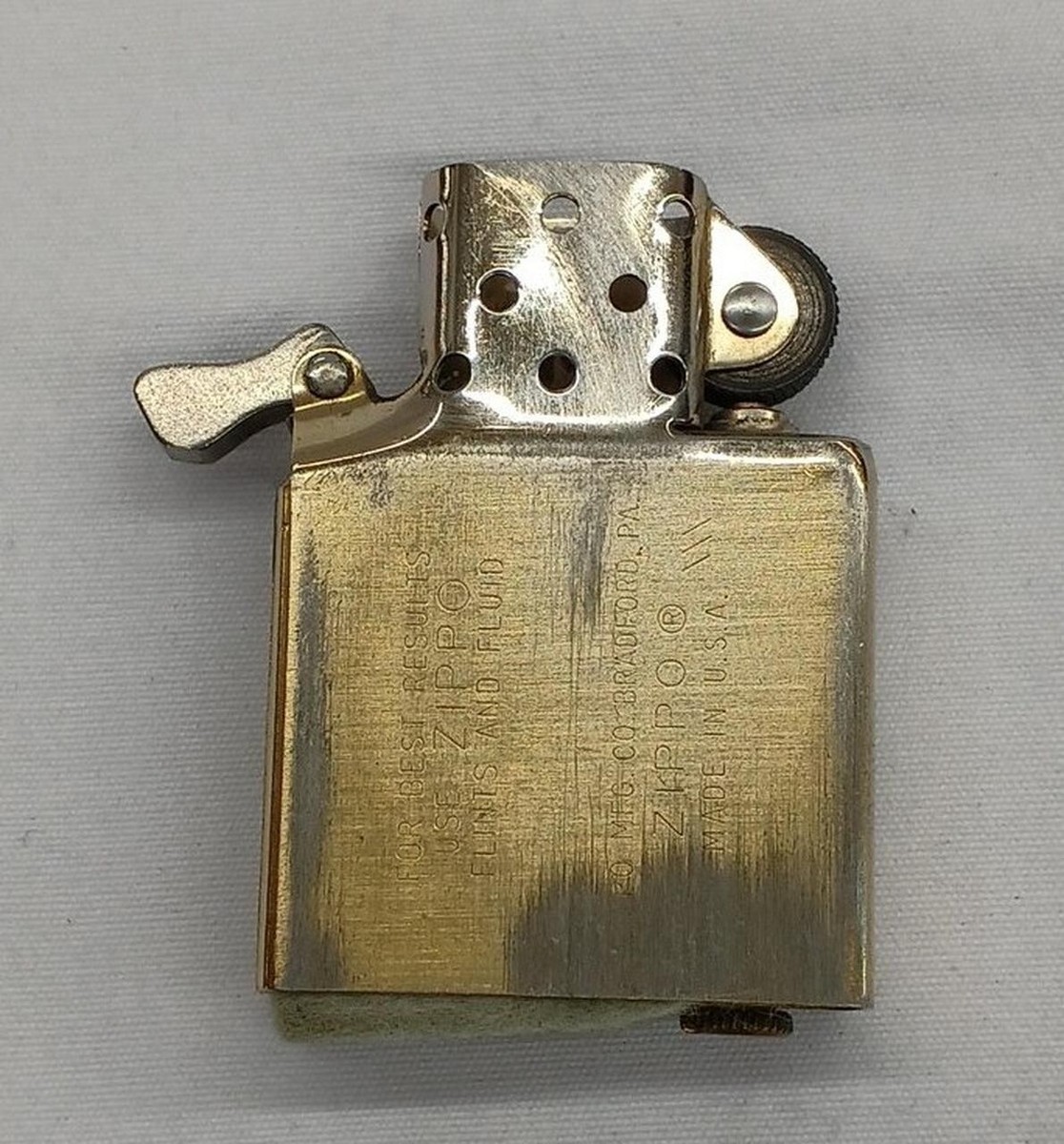【未使用品】10K GOLD FILLED ZIPPO スリムタイプ 10k Gold Filled Slim Zippo Lighter With Case 1950s Vintage