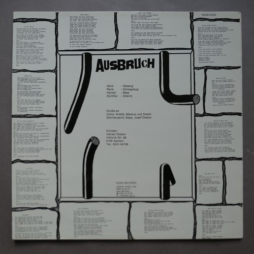 Ausbruch – Harte Zeiten LP RUDELP 002 German Punk band from Aachen founded 1981 - Foto 4 di 4